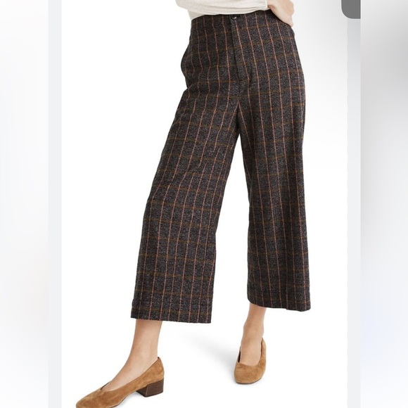 Madewell Pants - Madewell Enbrook plaid wide leg pants